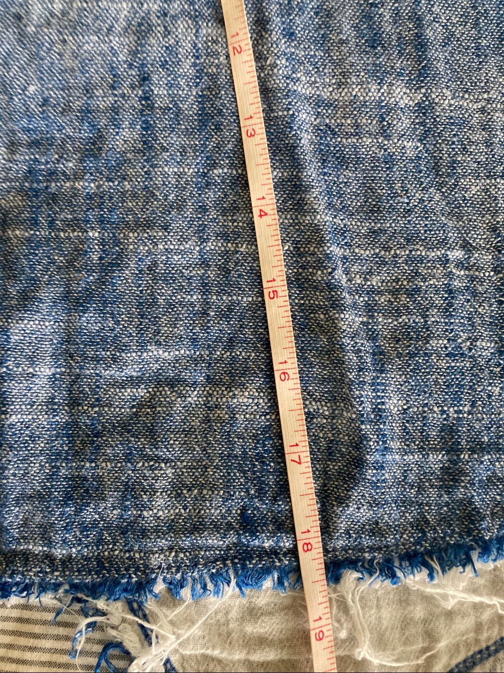 Frayed Woven Sleeveless Top - Blue - Picture 8 of 8
